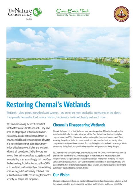 Restoring Chennai’s Lake Sembakkam for water security and improve