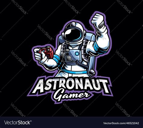 Astro gaming mascot logo design Royalty Free Vector Image