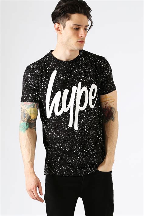 HYPE BLACK WHITE SPECKLE T-SHIRT | Mens tshirts, Mens clothing styles, T shirt