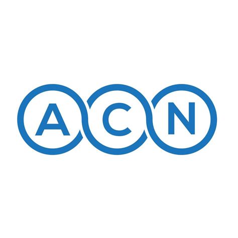 ACN letter logo design on white background. ACN creative initials ...