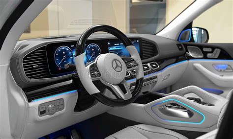 Mercedes Maybach GLS 600 - Modern Car Interior. Concept for Automobile and Technology Editorial ...