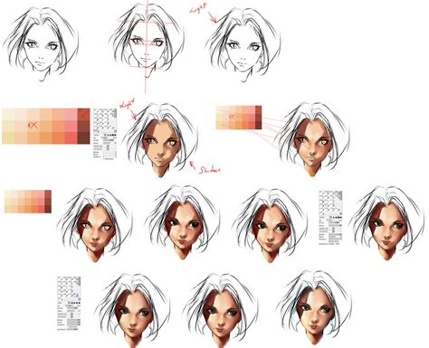 face coloring tutorial by ryky on DeviantArt