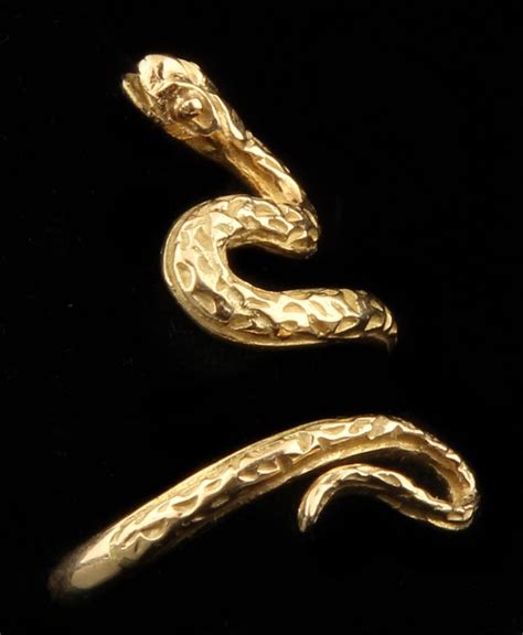 18K Yellow Gold Serpent Ring | EBTH