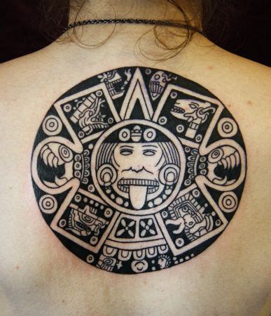 Aztec calendar tattoo