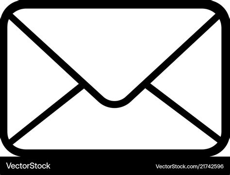 Email icon outline email icon isolated on white Vector Image