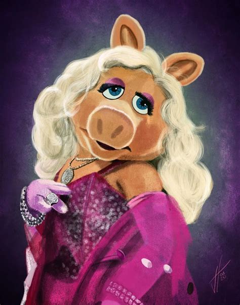 Miss Piggy Portrait Print the Muppets | Etsy