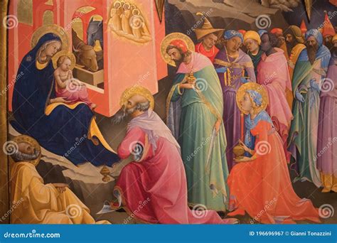 The Adoration of the Magi by Lorenzo Monaco at Uffizi Gallery Editorial Photography - Image of ...