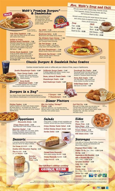 George Webb Restaurant menus in West Bend, Wisconsin, United States