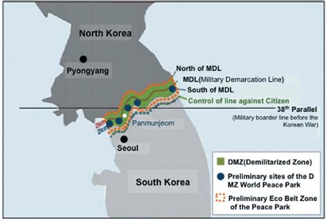 Jednoduchost Následovat Přijímač korean border map věčně účinek Surichinmoi