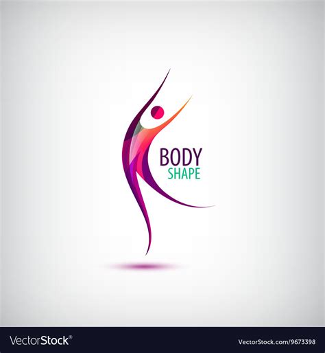 Body shape logo human icon dancing sport Vector Image