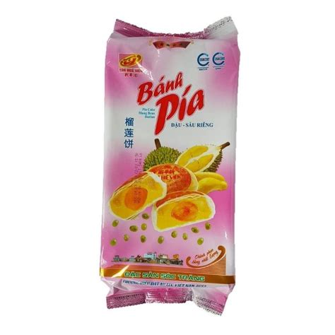 Banh Pia Dau Sau Rieng Pia Cake Mung Bean Durian 1 pack (540g) | Shopee Philippines