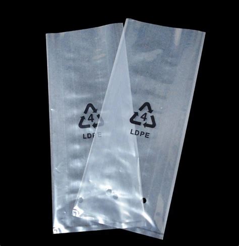 Recycling LDPE Clear Flat Heat Seal Bags , Transparent Poly Food Bags