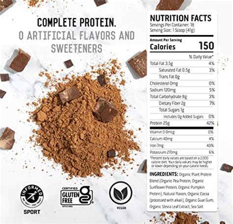 Ascent Plant Based Protein Powder - Non Dairy Vegan Protein, Zero Artificial Ingredients, Soy ...