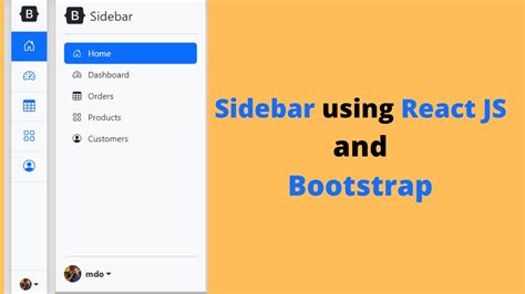 Sidebar Using React Js And Bootstrap Side Menu In Bootstrap And ...