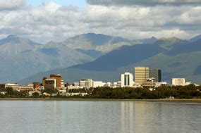 Anchorage Skyline - High Quality Wall Art and Canvas Prints of the Anchorage AK Skyline