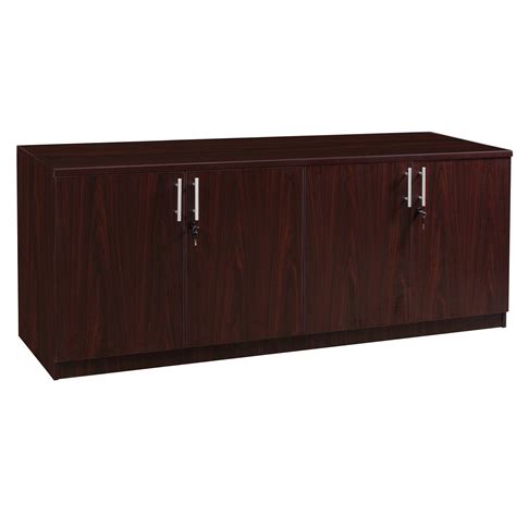 Everyday 4 Door Laminate Storage Credenza, Mahogany | National Office Interiors and Liquidators