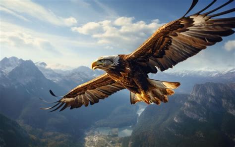 Premium AI Image | A majestic eagle flying in the sky