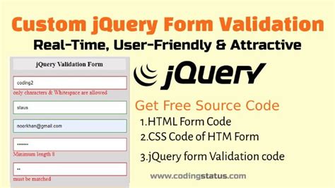 Jquery registration form validation example free download - ippsawe