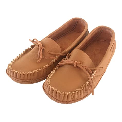 Men’s Genuine Leather Wide Fit Soft Sole Authentic Moccasin Slippers ...