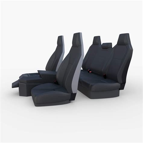 Tesla Cybertruck Seats Dark - 3D Model by dragosburian