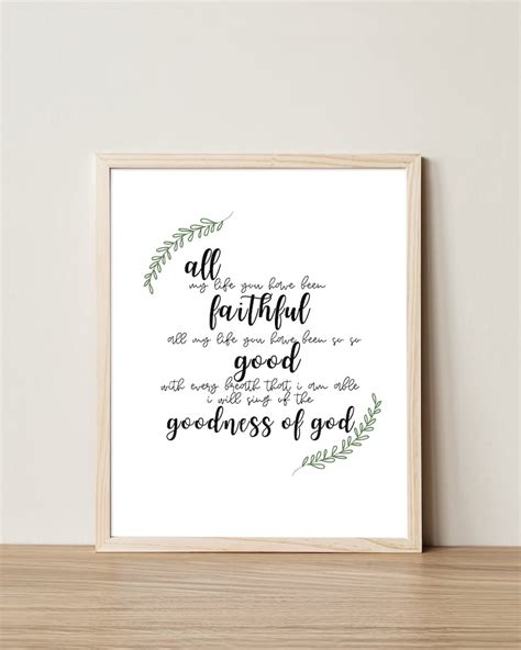 All My Life You Have Been Faithful Bethel Song Quote | Etsy