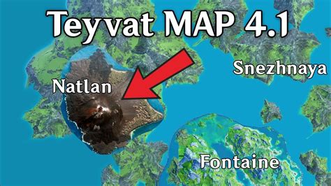 FULL MAP OF TEYVAT VERSION 4.1 (NATLAN AND VOLCANOE) | Genshin Impact ...