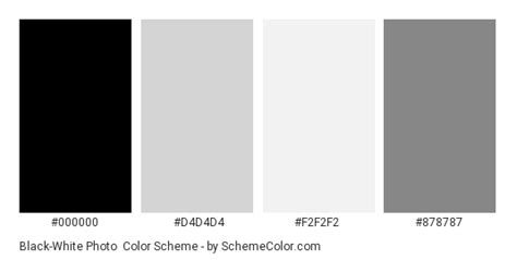 Black-White Photo Color Scheme » Black » SchemeColor.com