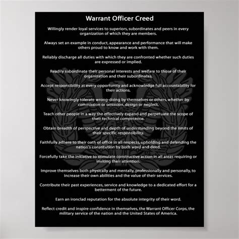 Chief Warrant Officer Creed Poster | Zazzle