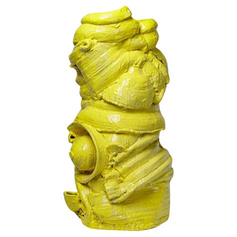Large floor vase in yellow glazed ceramic by Patrick Crulis, 2023. For Sale at 1stDibs