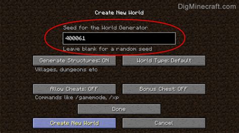 How to Create a World with a Seed in Minecraft