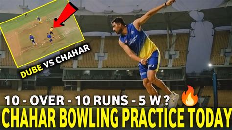 Deepak Chahar Bowling Practice Today CSK Camp | CSK Practice Highlights ...