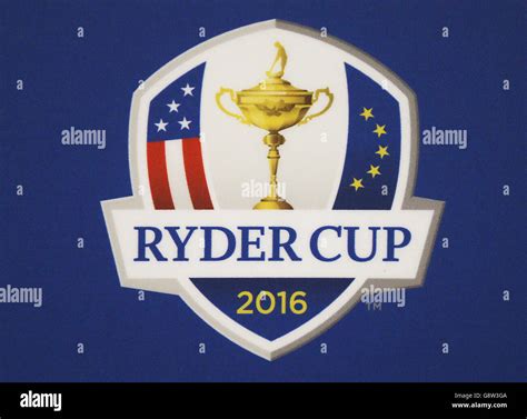 The Ryder cup logo seen during a photocall at the Royal Portrush Golf ...