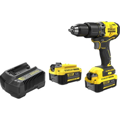 Stanley FatMax V20 18V Cordless Brushless Combi Drill 2 x 4.0Ah | Toolstation