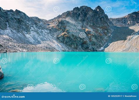 Beautiful Blue Alpine Lake. Travels in the Mountains Stock Image - Image of lake, glacier: 105253917