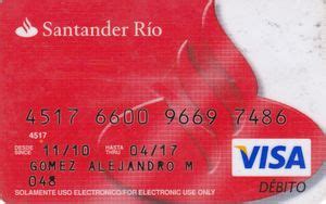 Bank Card: Santander Rio (Banco Santander Rio, Argentina) Col:AR-VI-0023-1