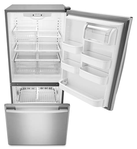 Amana Stainless Steel Bottom-Freezer Refrigerator (18.7 Cu. Ft ...