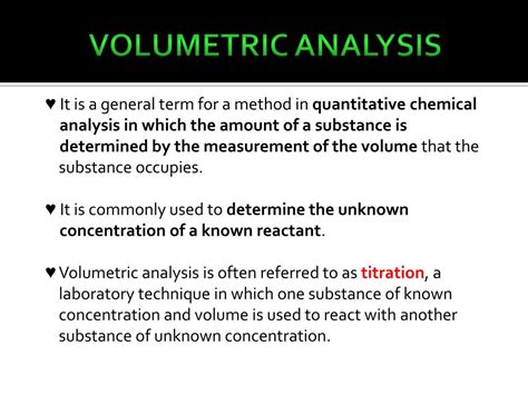 PPT - Volumetric Analysis PowerPoint Presentation, free download - ID:2145752