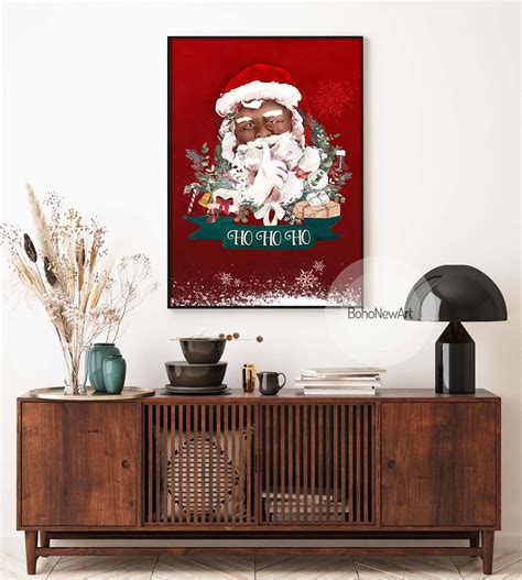 Santa Claus African American Printable Vintage Santa Claus - Etsy