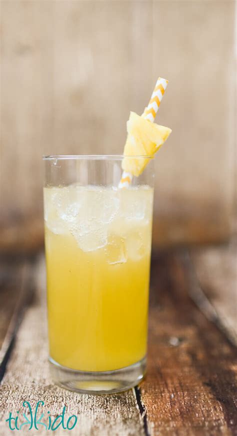 Pineapple Coconut Malibu Rum Summer Cocktail Recipe | Tikkido.com