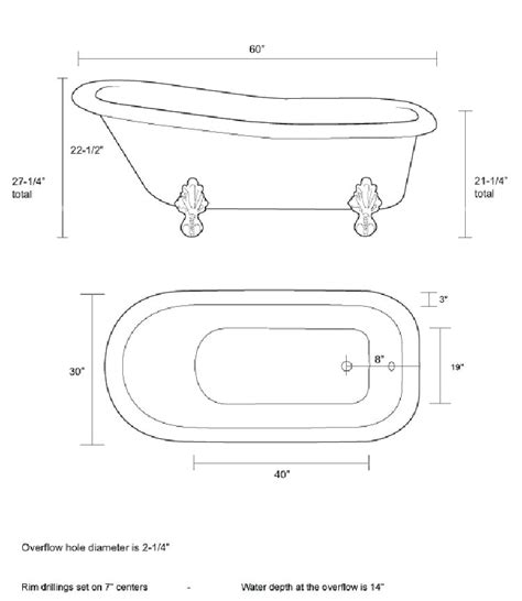 Clawfoot Tub Dimensions | BradsHomeFurnishings