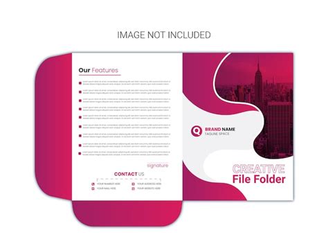 Premium Vector | Business folder design template