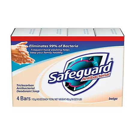 SAFEGUARD Antibacterial Bath Bar Soap Beige 4 oz BarIncludes 12 packs ...