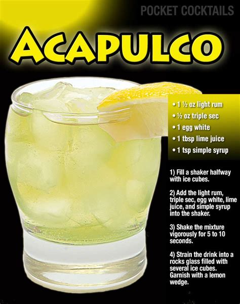 Acapulco | Alcohol drink recipes, Alcohol recipes, Drinks alcohol recipes