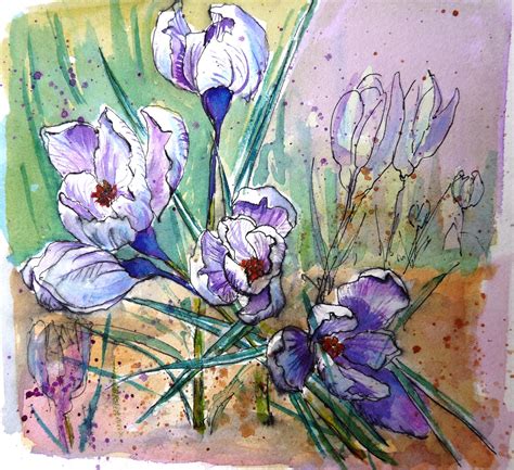 JOAN SANDFORD-COOK: MORE GARDEN FLOWER SKETCHBOOK PAGES