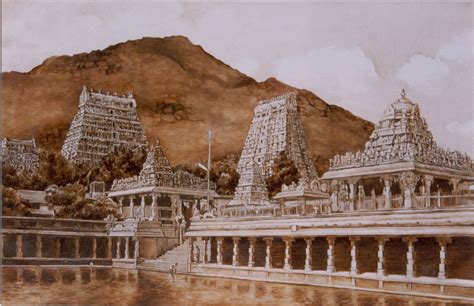 Thiruvannamalai Temple View Oil on canvas 9ft x 6ft | Ancient temples, Places of interest, Temple