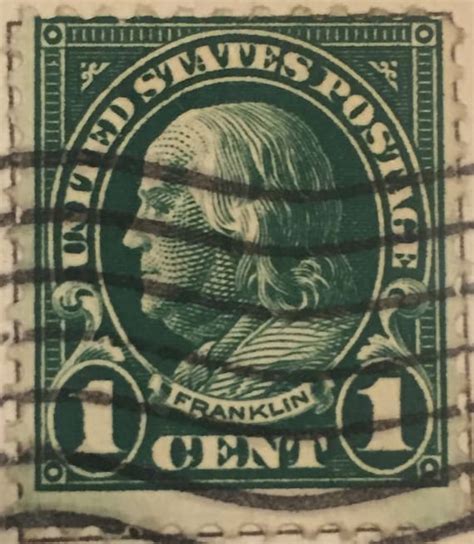 1923 Rare 1 Cent Franklin Postage Stamp