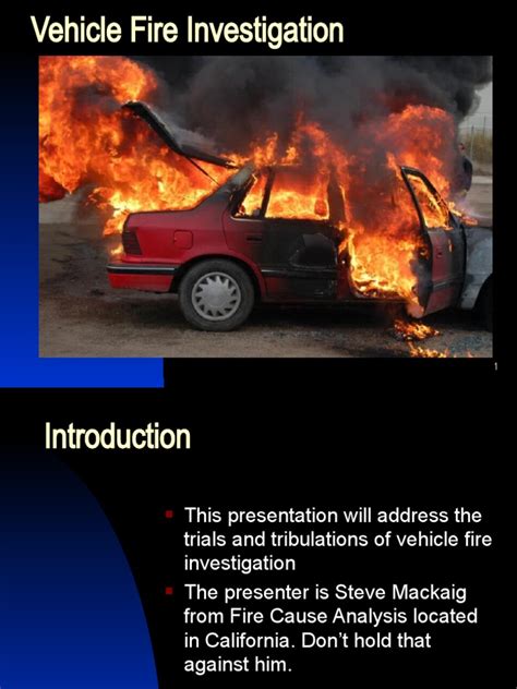 Vehicle Fire Investigation Part 1 | PDF