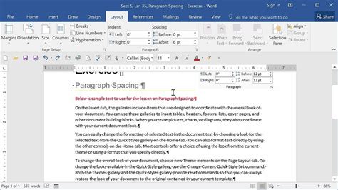 Paragraph Spacing | Microsoft Word - Basic | GoSkills