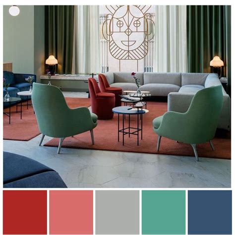 A funky tetradic colour scheme (double complementary) colour scheme featurin… | Interior design ...