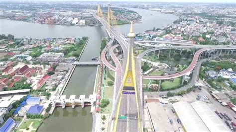 Bangkok - Bhumibol Bridge Aerial View by VTC Drone - YouTube